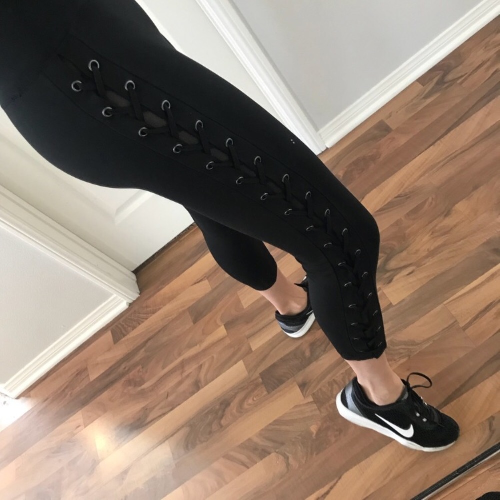 Black corset workout legging